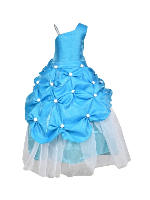

Samsara Couture Girls Turquoise Blue Embellished Maxi Dress