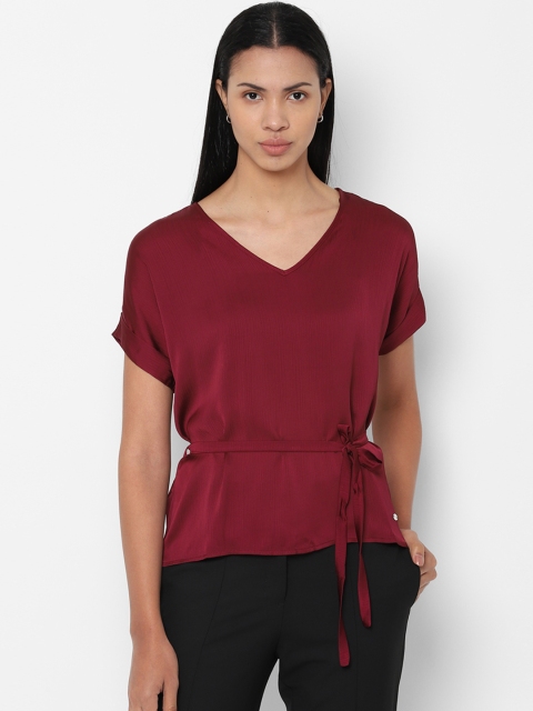 

Allen Solly Woman Women Red Solid Top