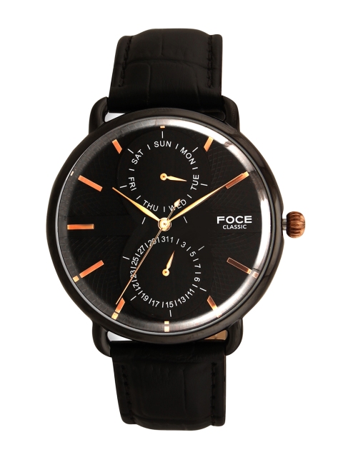 

FOCE Men Black Analogue Watch FCMW11BBL