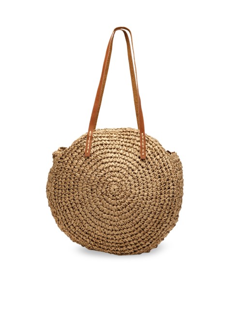 

DIVA WALK Beige Self Design Shoulder Bag
