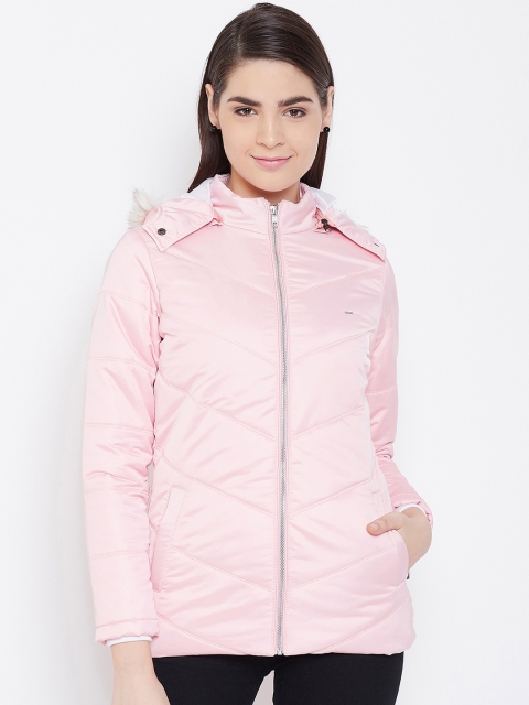

Okane Women Pink Solid Puffer Jacket