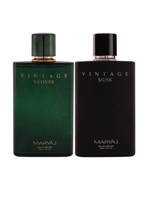 

Maryaj Set of 2 Vintage Vetiver EDP & Vintage Musk EDP 100ML, Green