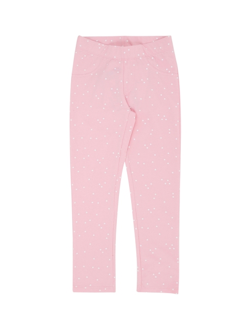 

Pantaloons Junior Girls Pink & White Printed Jeggings, Fuchsia