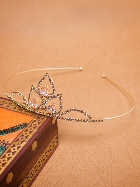 

Golden Peacock Women Gold-Toned Tiara