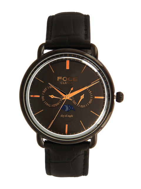 

FOCE Men Black & Brown Analogue Watch FCMW12BBL