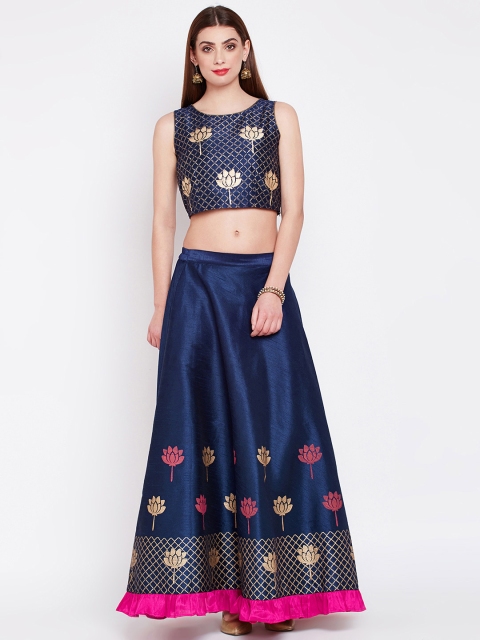 

studio rasa Navy Blue Ready to Wear Lehenga with Blouse