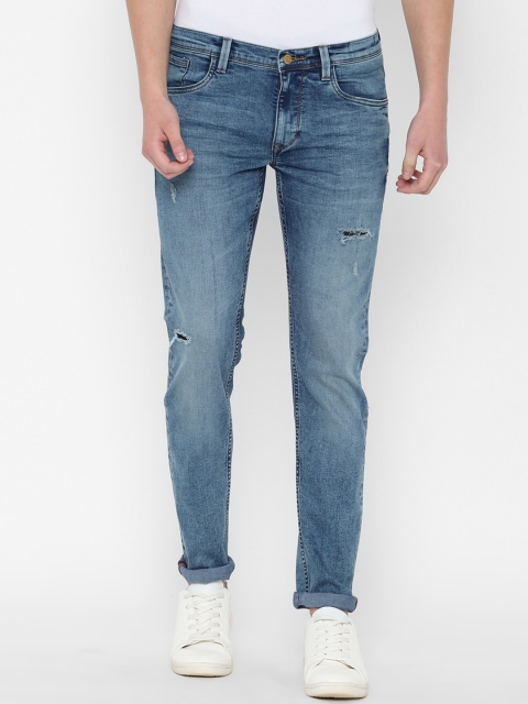 

Allen Solly Men Blue Skinny Fit Mid-Rise Low Distress Stretchable Jeans