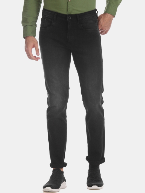 

Flying Machine Men Black Slim Fit Mid-Rise Clean Look Stretchable Jeans