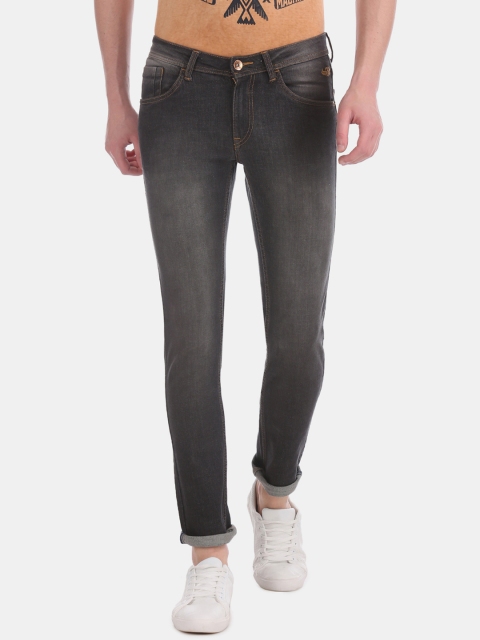 

Flying Machine Men Black Slim Fit Mid-Rise Clean Look Stretchable Jeans
