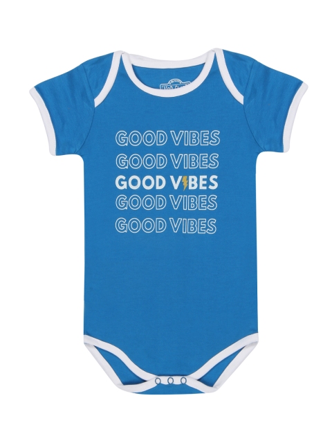 

Nap Chief Kids Blue & White Printed Romper