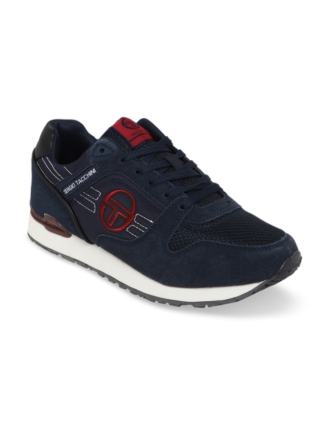 

Sergio Tacchini Men Navy Blue Printed Sneakers