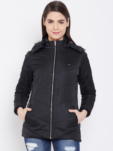

Okane Women Black Solid Puffer Jacket