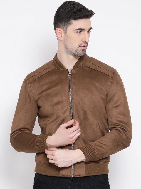 

Justanned Men Brown Solid Bomber