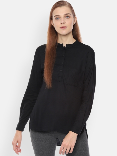 

Van Heusen Woman Black Solid Shirt Style Top