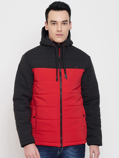 

Okane Men Black Colourblocked Padded Jacket