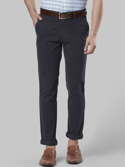 

Next Look Men Blue Regular Fit Solid Regular Trousers