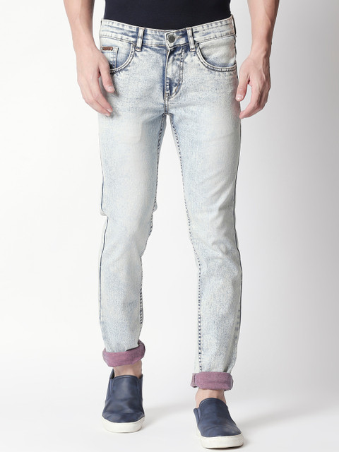 

BOLTS and BARRELS Men Blue Slim Fit Low-Rise Clean Look Stretchable Jeans