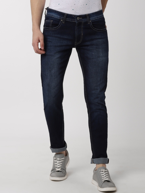 

Peter England Casuals Men Navy Blue Skinny Fit Mid-Rise Clean Look Stretchable Jeans