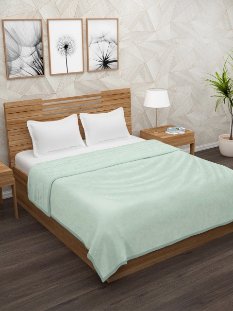 

Story@home Mint Green Solid AC Room 400 GSM Double Bed Blanket