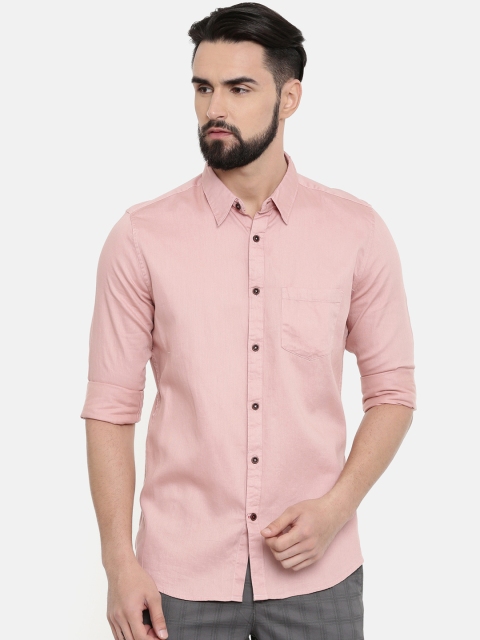 

Scarlet Creations Men Pink Smart Slim Fit Solid Casual Shirt