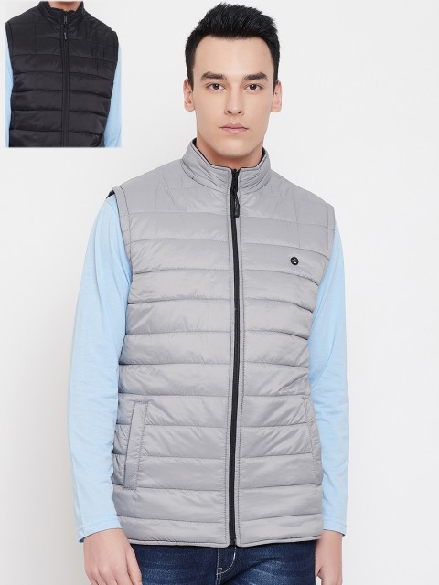 

Okane Men Black Solid Reversible Padded Jacket