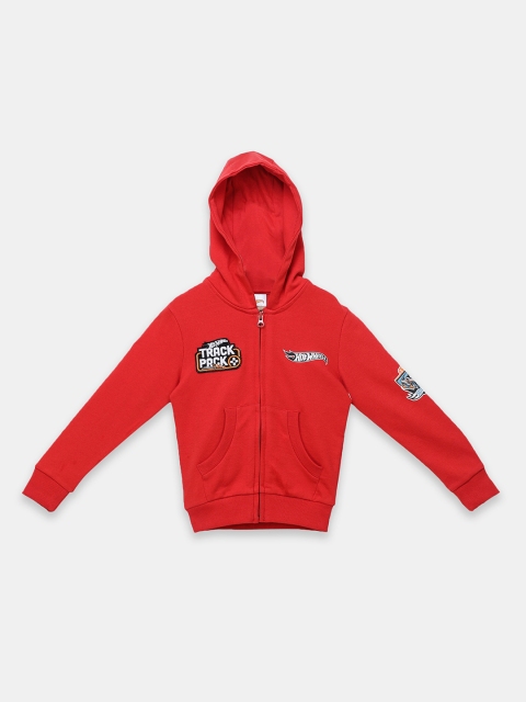 

toothless Boys Red Solid Hot Wheels Lightweight Bomber Jacket