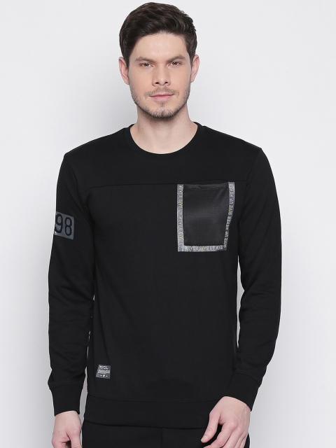

Mufti Men Black Printed Sweatshirt