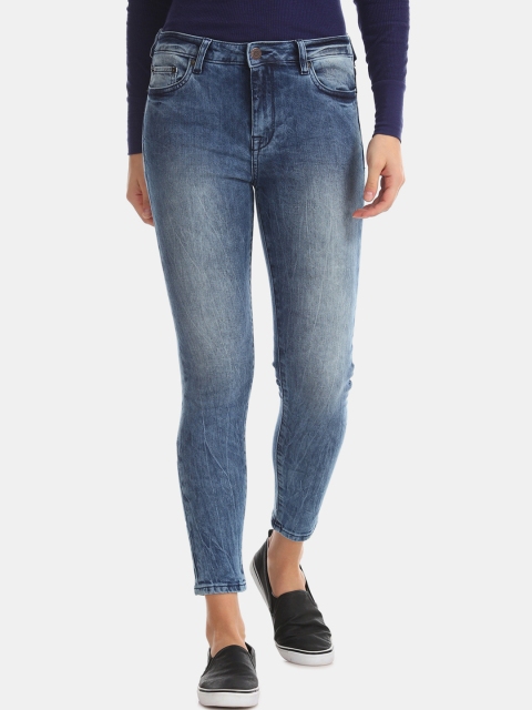 

Aeropostale Women Blue Regular Fit Mid-Rise Clean Look Stretchable Jeans