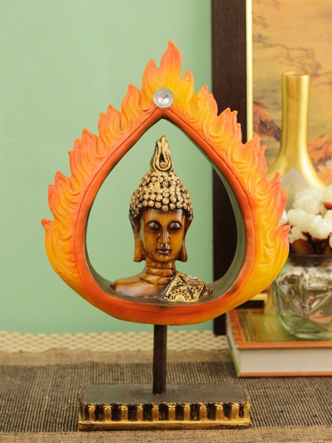 

TIED RIBBONS Yellow & Gold-Toned Buddha Showpiece