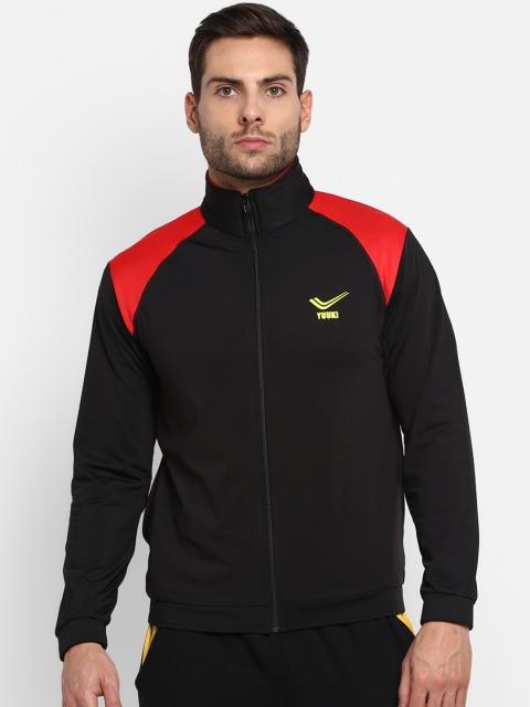 

Yuuki Men Black Colourblocked Sporty Jacket