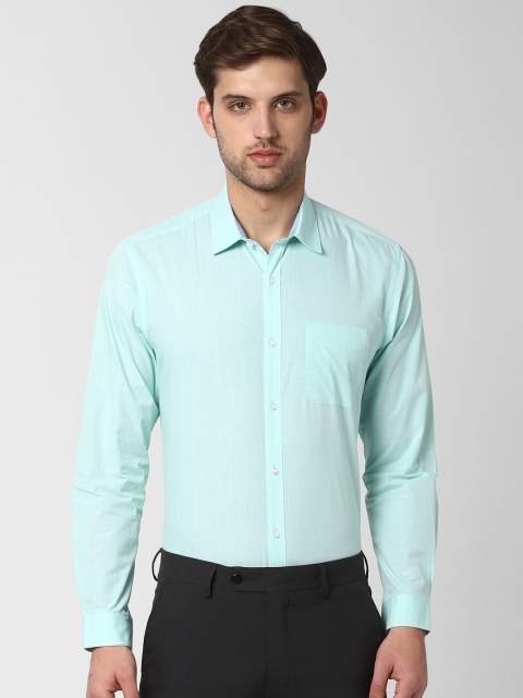 

Peter England Men Turquoise Blue Regular Fit Solid Formal Shirt