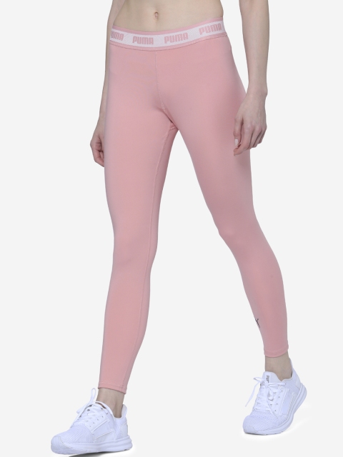 

Puma Women Pink Solid Tights