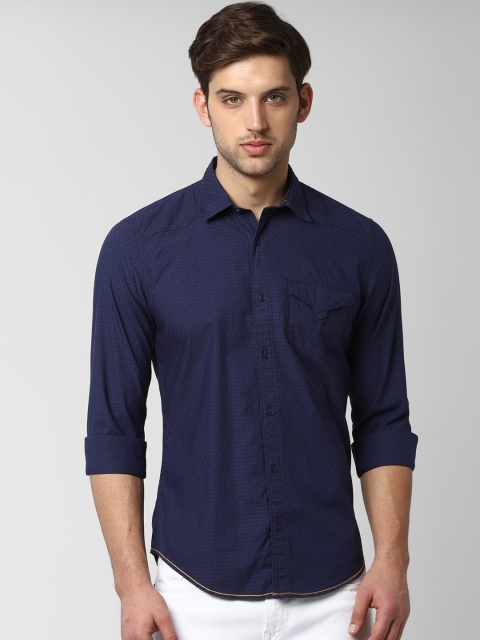 

Peter England Casuals Men Navy Blue Slim Fit Solid Casual Shirt