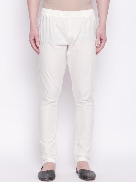 

indus route by Pantaloons Men White Solid Churidar