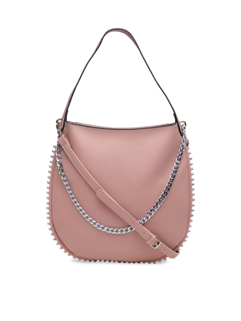 

DIVA WALK Pink Embellished Shoulder Leather Bag