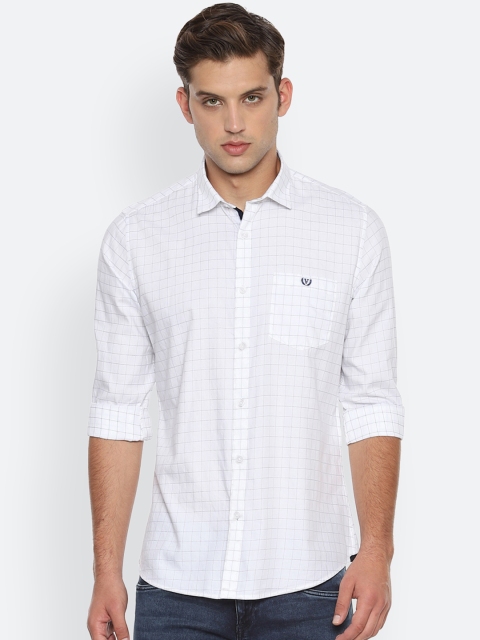

Van Heusen Sport Men White Slim Fit Checked Casual Shirt