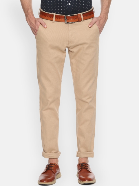 

Van Heusen Sport Men Beige Slim Fit Self Design Regular Trousers