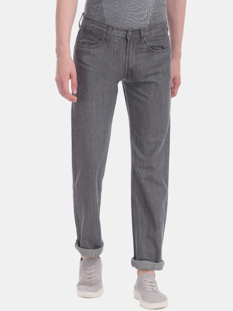 

Flying Machine Men Grey Regular Fit Mid-Rise Clean Look Jeans