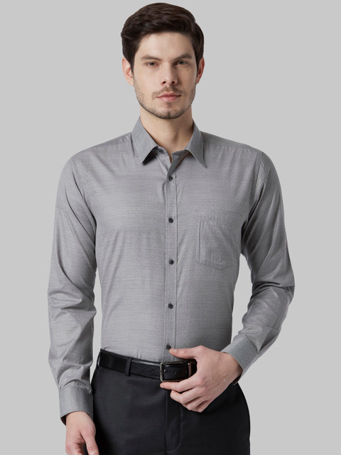 

Park Avenue Men Grey Slim Fit Printed Formal Shirt