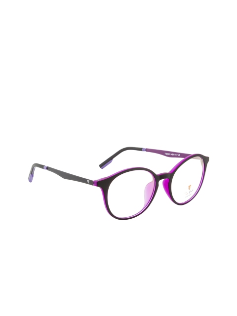 

Ted Smith Unisex Black & Purple Solid Full Rim Round Frames TSF-0003_C5