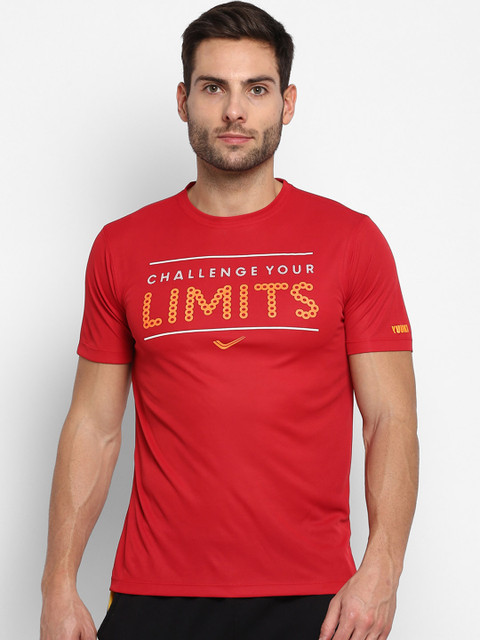 

Yuuki Men Red Printed Round Neck T-shirt