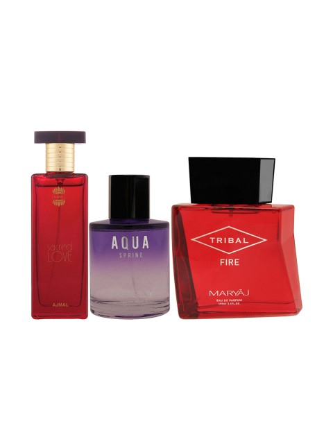 

Ajmal Unisex Set of 3 Perfumes, Red