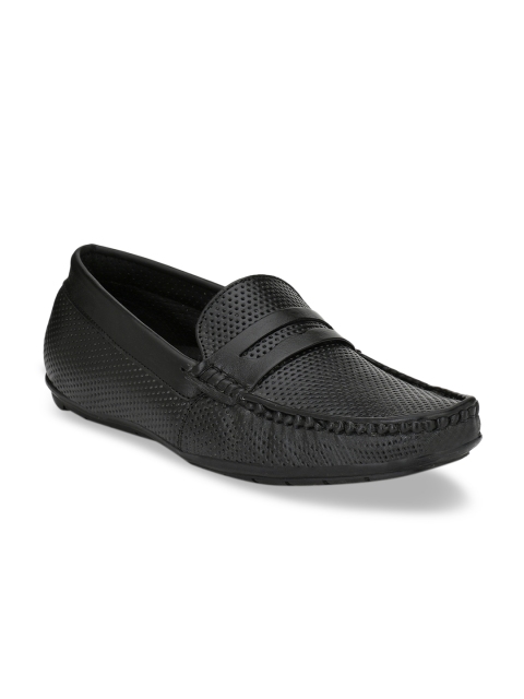 

Hi RELs Men Black Leather Loafers