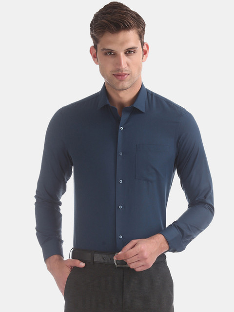 

Arrow Men Teal Blue Slim Fit Solid Formal Shirt