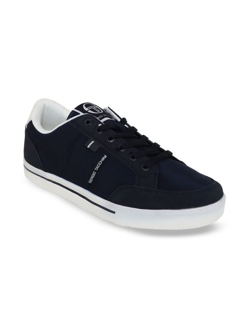 

Sergio Tacchini Men Blue Solid Sneakers