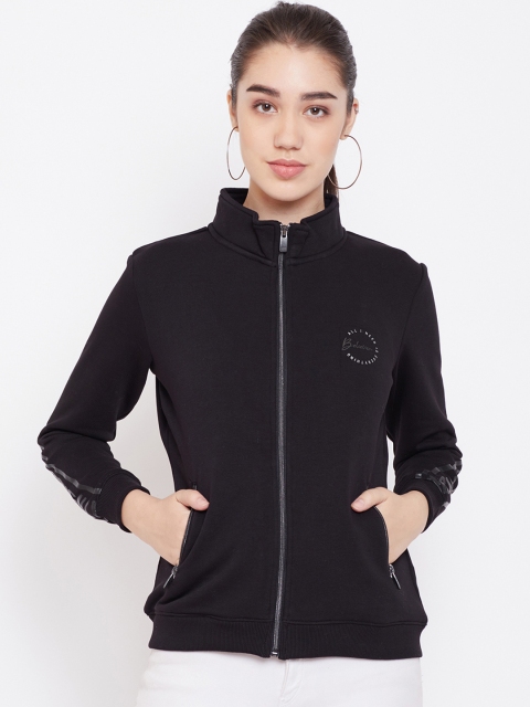

METTLE Women Black Solid Sweatshirt