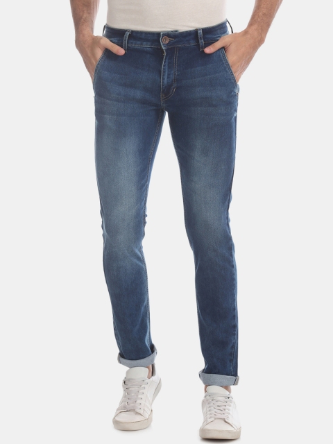 

Flying Machine Men Blue Skinny Fit Low-Rise Clean Look Stretchable Jeans