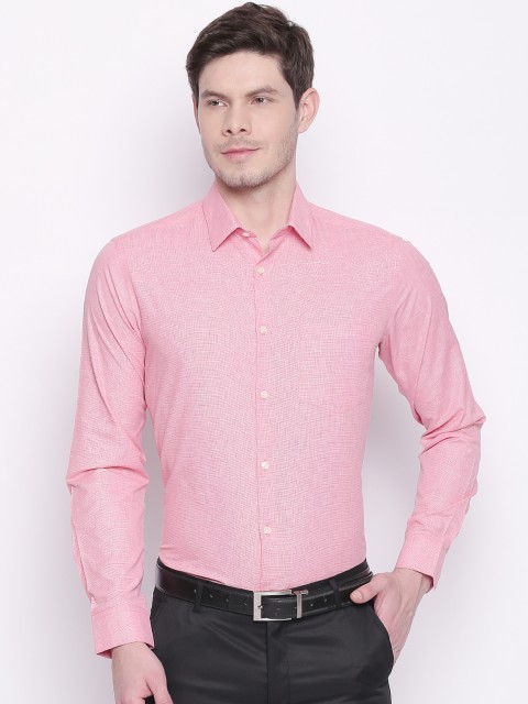 

RICHARD PARKER by Pantaloons Men Pink Slim Fit Self Design Formal Shirt
