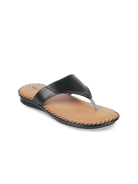

WALKWAY Women Black Solid Open Toe Flats