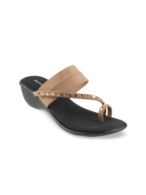 

WALKWAY Women Beige Embellished Heels